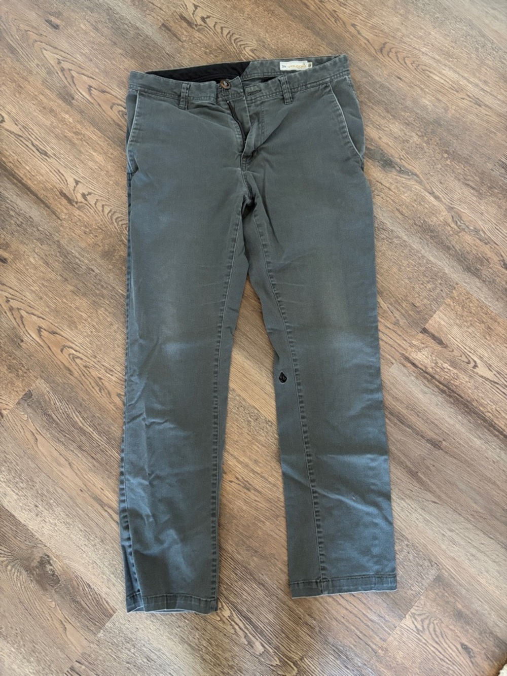 Grey Volcom Men's Chino Pants
